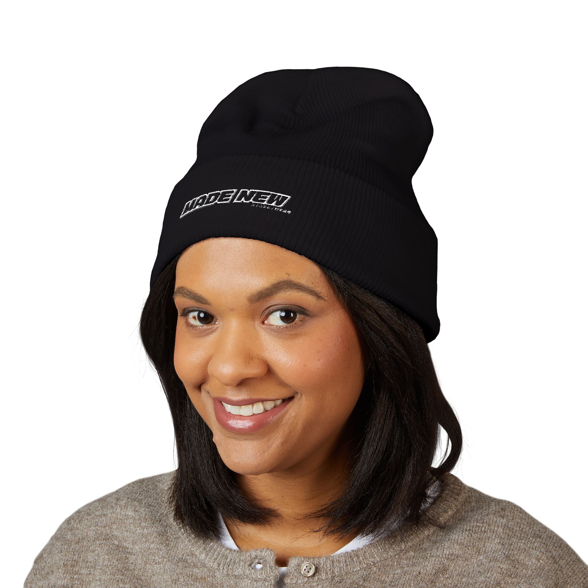 Classic Cuffed "Made New" Logo Beanie(Embroidery)