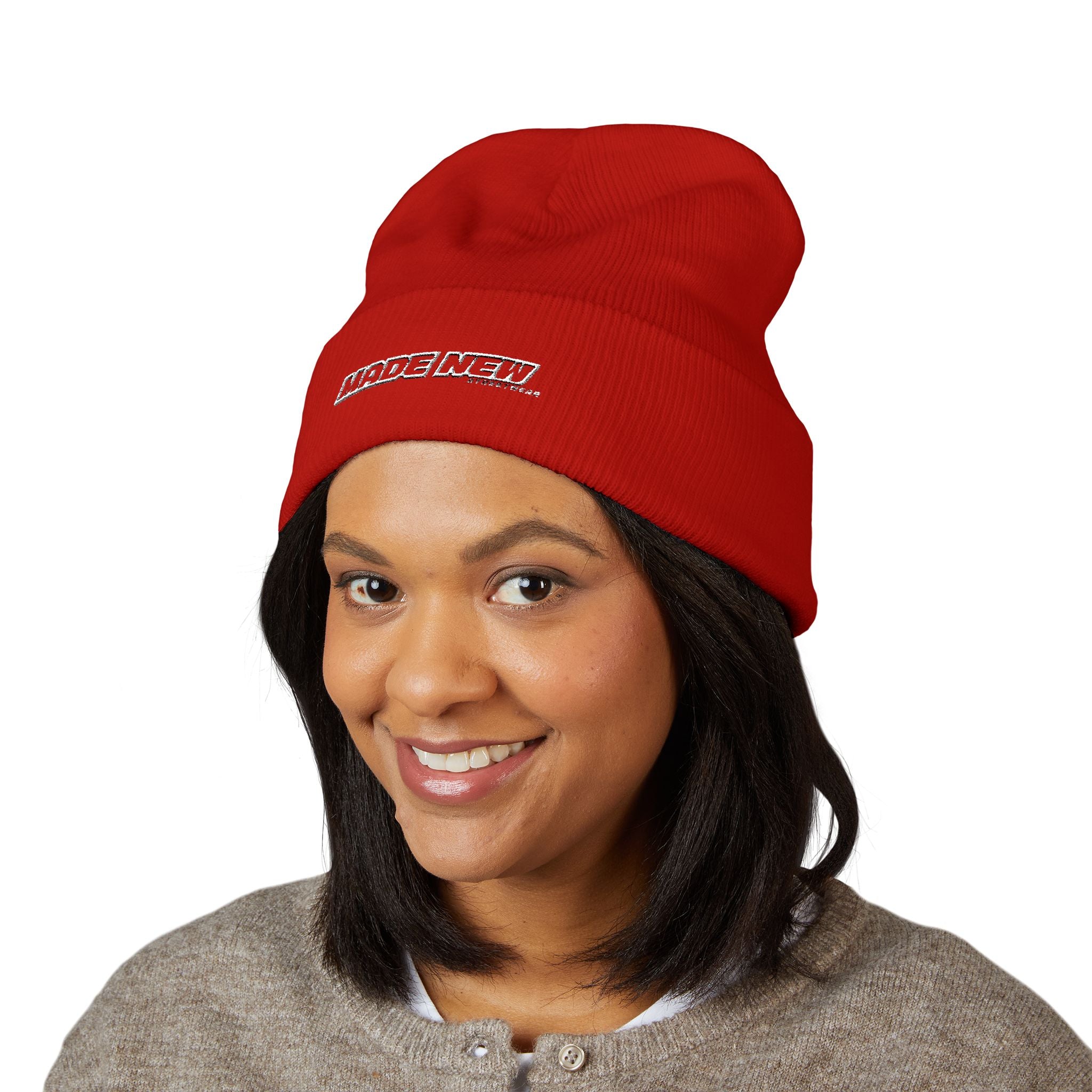 Classic Cuffed "Made New" Logo Beanie(Embroidery)