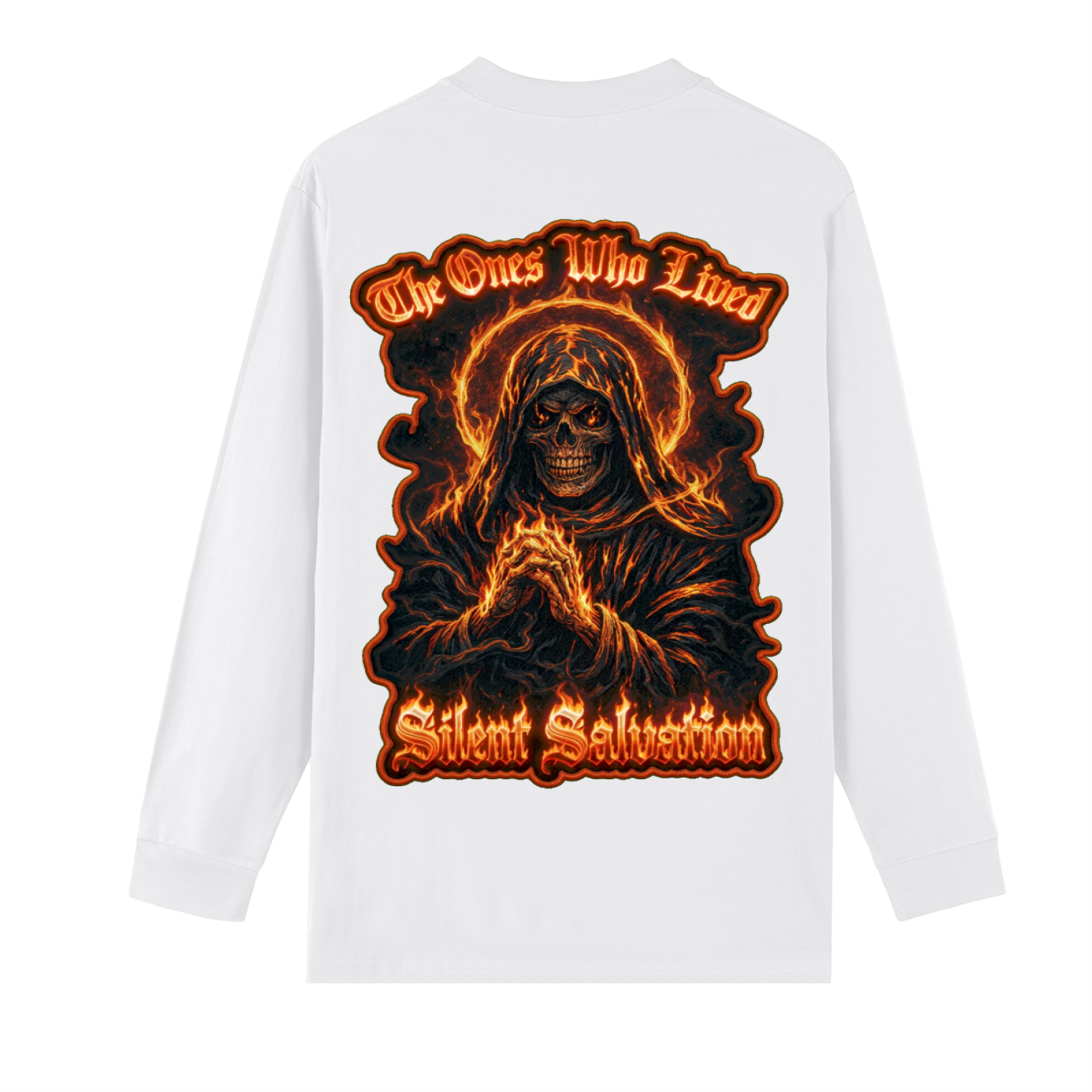 Crew Neck "Silent Salvation"Long Sleeve Shirt