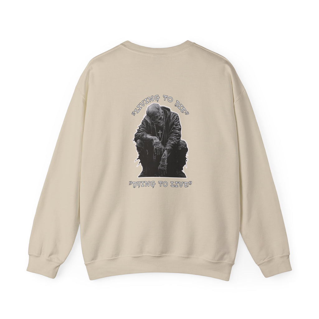 Unisex "Living to Die" Crewneck Sweatshirt